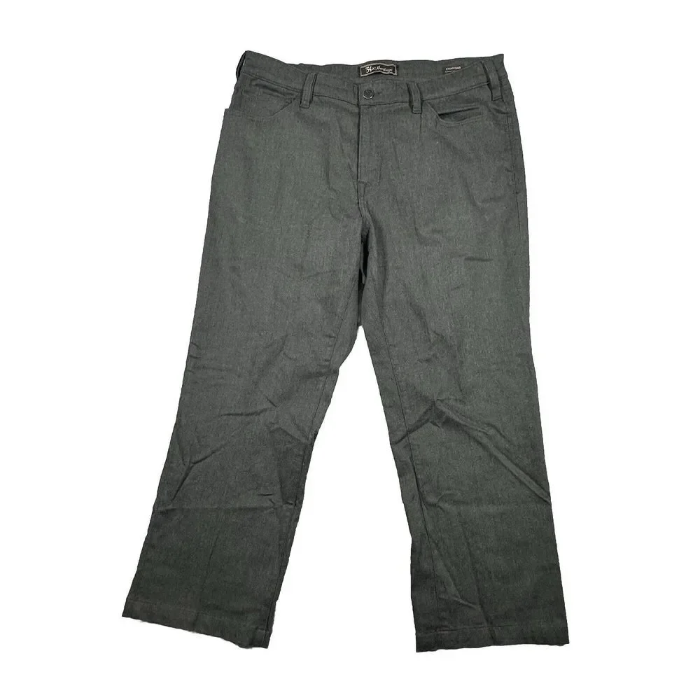 34 Heritage Pants Mens Size 38x34 Dark Gray Charisma Straight Stretch Trousers